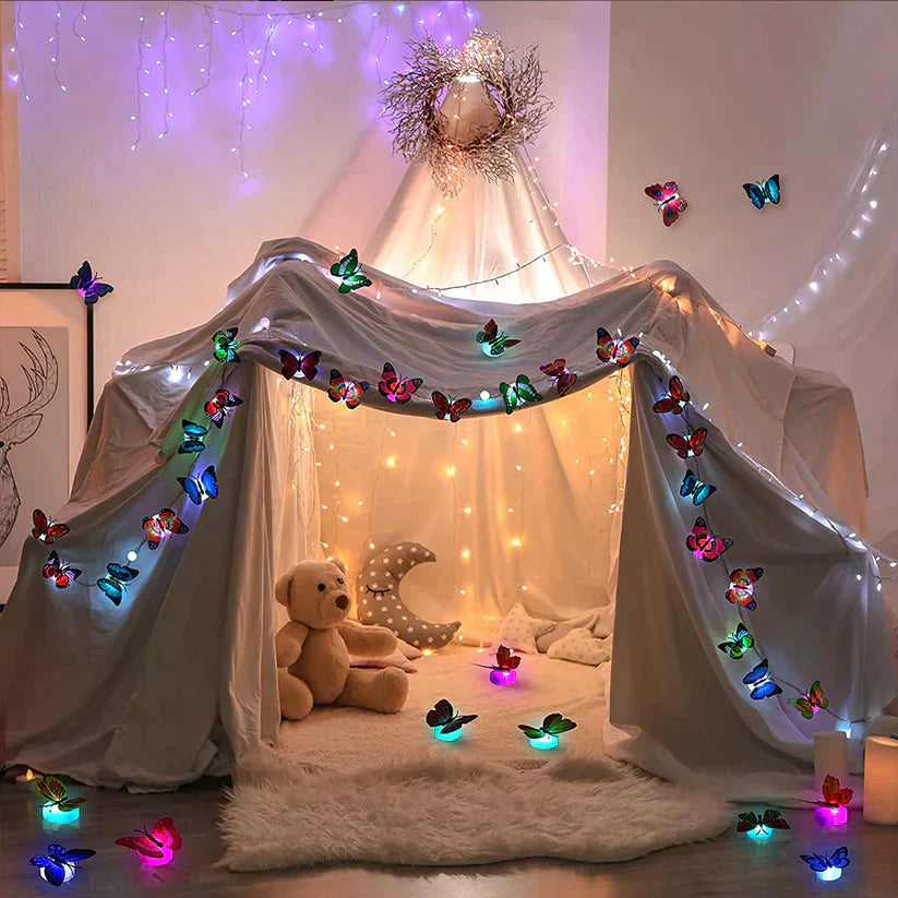 LED Butterfly Lights Wall Stickers (pack of 10)