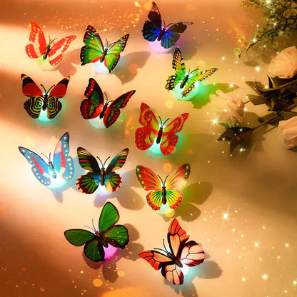 LED Butterfly Lights Wall Stickers (pack of 10)