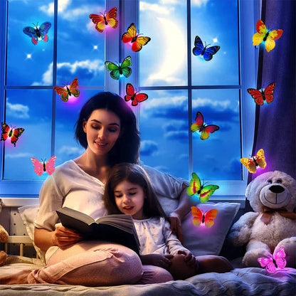 LED Butterfly Lights Wall Stickers (pack of 10)