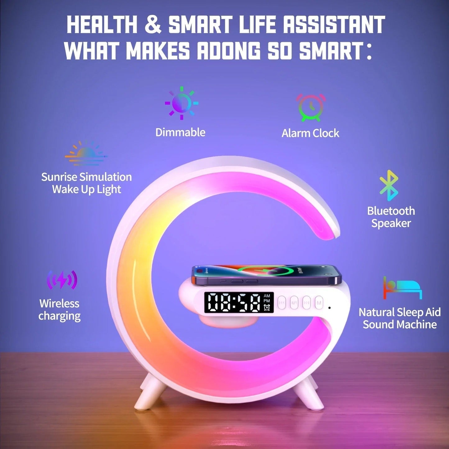 Wireless Charging Speaker Lamp